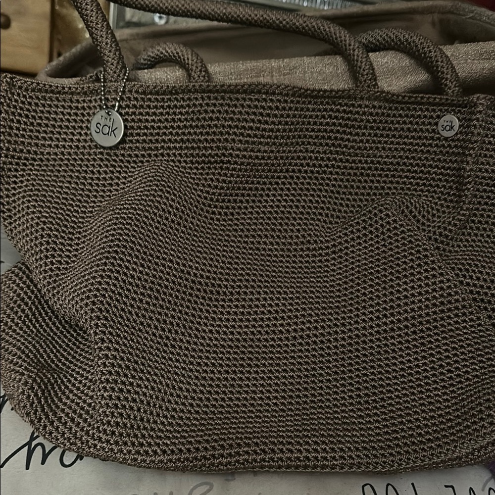 The Sak Brown Tote Bag with Textured Design